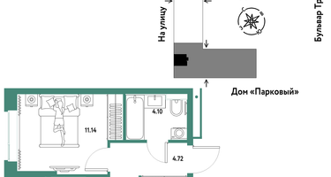 2-к. квартира, 36 м²