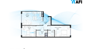 3-к. квартира, 62&nbsp;м²
