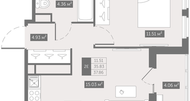 1-к. квартира, 37 м²