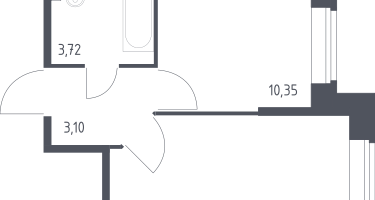 1-к. квартира, 30&nbsp;м²