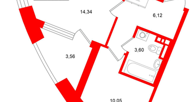 1-к. квартира, 34 м²
