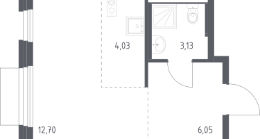 Студия, 25&nbsp;м²