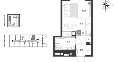 Студия, 21 м²