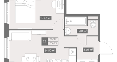 1-к. квартира, 35&nbsp;м²