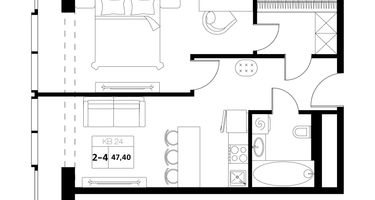 2-к. квартира, 47&nbsp;м²