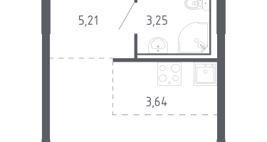 Студия, 22&nbsp;м²