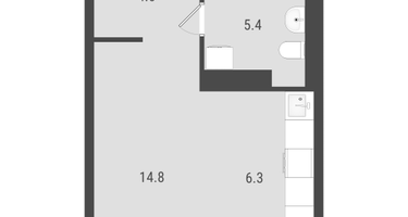 Студия, 29&nbsp;м²