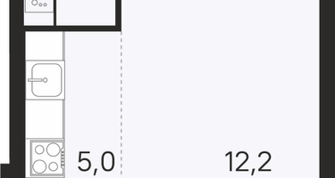 Студия, 27 м²