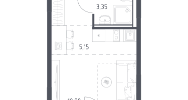 Студия, 23&nbsp;м²