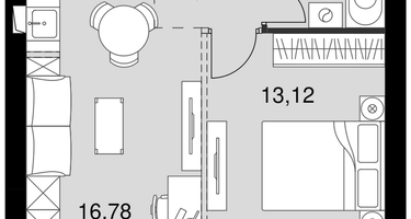 2-к. квартира, 36&nbsp;м²