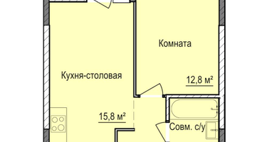 1-к. квартира, 38&nbsp;м²