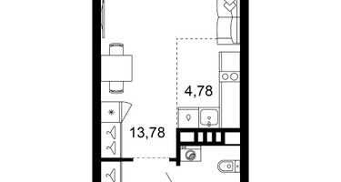 1-к. квартира, 30 м²