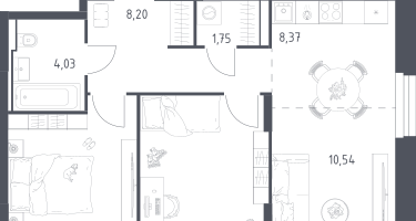 Студия, 55&nbsp;м²