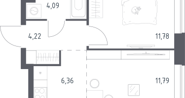 Студия, 38&nbsp;м²