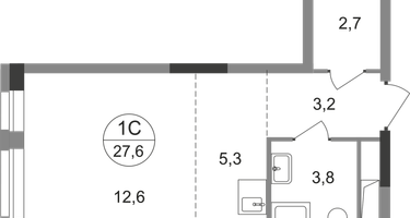 Студия, 27&nbsp;м²