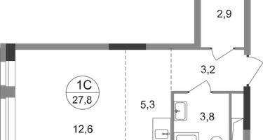 Студия, 27&nbsp;м²