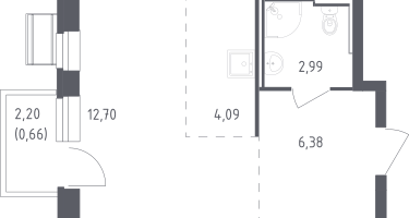 Студия, 26&nbsp;м²