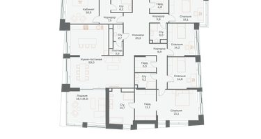 6-к. квартира, 275&nbsp;м²