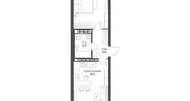 1-к. квартира, 48&nbsp;м²