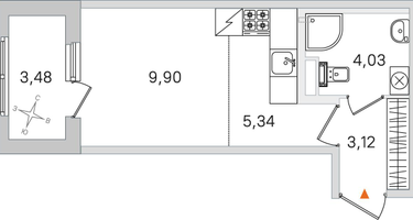 Студия, 24&nbsp;м²