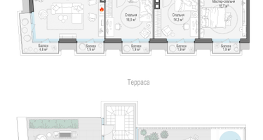 3-к. квартира, 151 м²