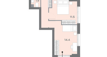 2-к. квартира, 54&nbsp;м²