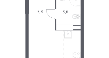 Студия, 20&nbsp;м²