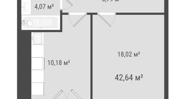 1-к. квартира, 40&nbsp;м²