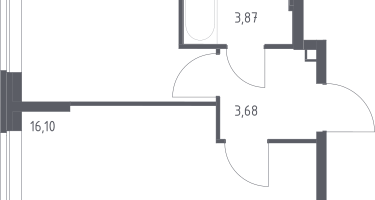 1-к. квартира, 34&nbsp;м²