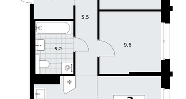 3-к. квартира, 58&nbsp;м²