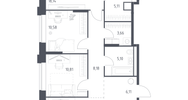Студия, 92&nbsp;м²