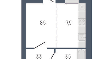 Студия, 25&nbsp;м²