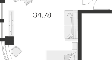 Студия, 36&nbsp;м²
