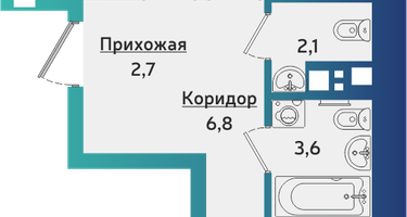 2-к. квартира, 56&nbsp;м²
