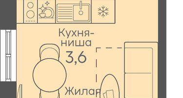 Студия, 22 м²