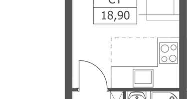 Студия, 18 м²