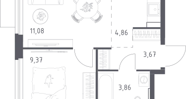 Студия, 32&nbsp;м²