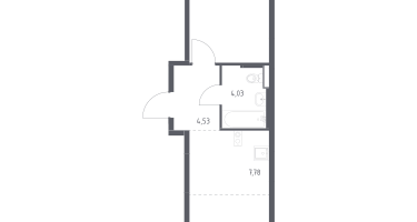 Студия, 43&nbsp;м²