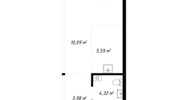 1-к. квартира, 27 м²