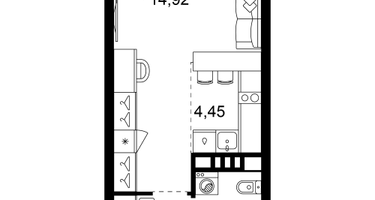 1-к. квартира, 28&nbsp;м²