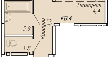 2-к. квартира, 60&nbsp;м²