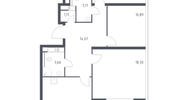 Студия, 94&nbsp;м²