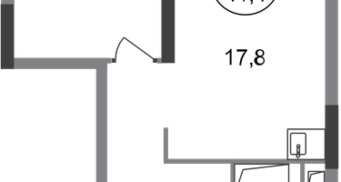 1-к. квартира, 41&nbsp;м²