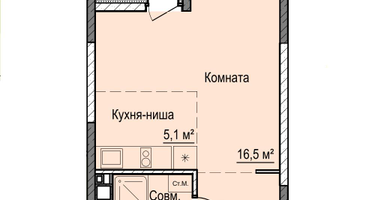 Студия, 31 м²