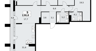 5-к. квартира, 138&nbsp;м²