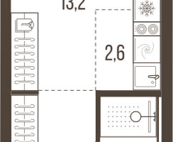 1-к. квартира, 24 м²