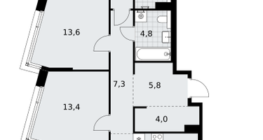 3-к. квартира, 111&nbsp;м²