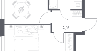 1-к. квартира, 35&nbsp;м²