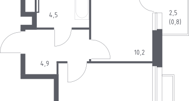 1-к. квартира, 31&nbsp;м²