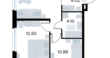2-к. квартира, 50&nbsp;м²